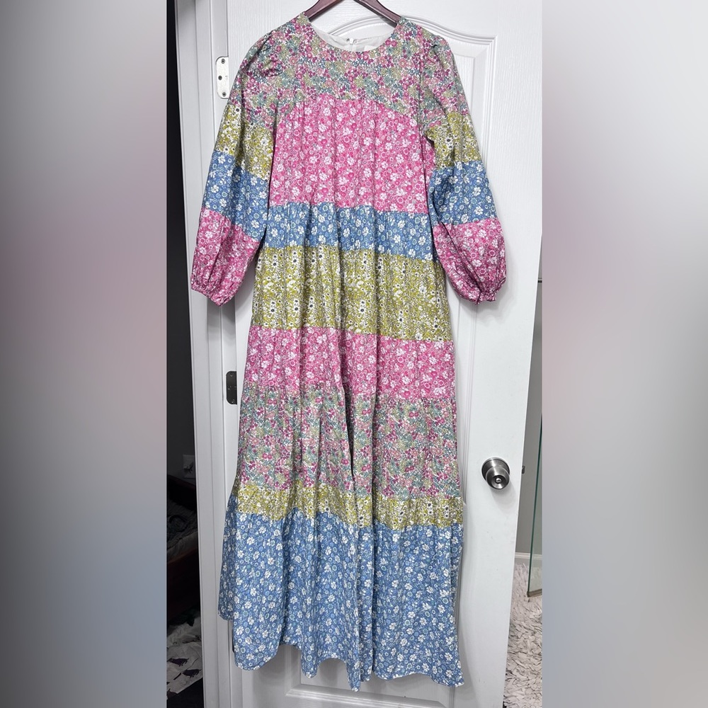 Tuckernuck Multi-Colored Foral August Maxi Dress. Only worn once!